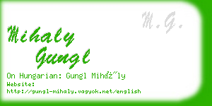 mihaly gungl business card